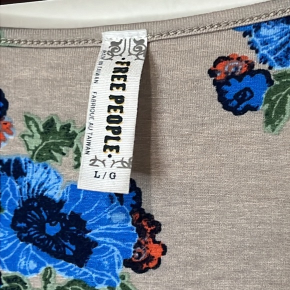 Free People floral print lace sleeve dress - Picture 5 of 9